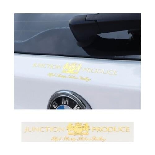 18cm X 3.5cm Metal Golden JP Produce VIP Luxury JDM Auto Emblem Badge Decal Stickers Car Accessories