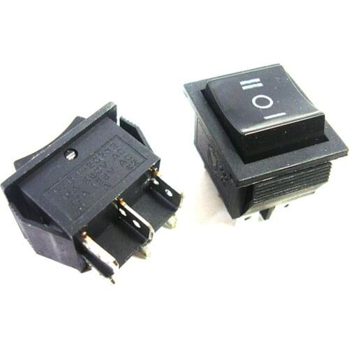 50pcs Rocker Switch Power Switch Boat 3 Position 6Pin Button Latching KCD4 16A 250VAC/ 20A 125VAC On-Off-on