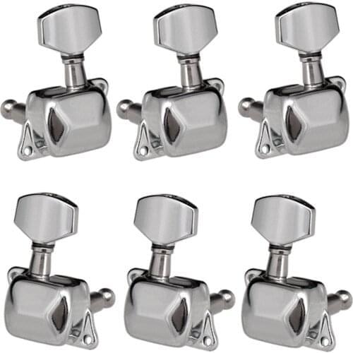 6 PCes Guitar String Tuning Pegs Semi-closed Tuning Machine Machine Heads Tuners for Electric Guitar Folk Guitar Acoustic Guitar