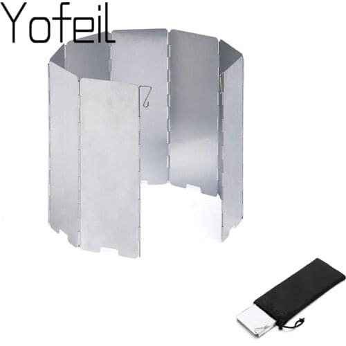 8 Plates Aluminium Alloy Foldable Outdoor Camping Cooking Cooker Gas Stove Wind Shield Screens Windshield Wind Screen