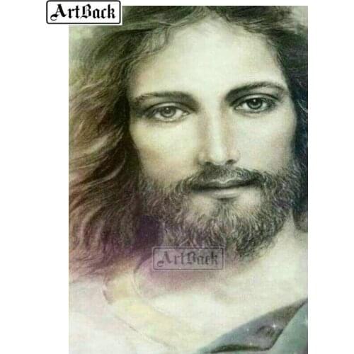 New 5d diy diamond painting jesus portrait religious full square drill 3D diamond embroidery mosaic home decoration ARD43