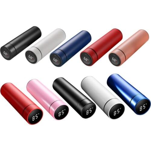 500ml Anti-corrosion Temperature Display Stainless Steel Water Cup Bottle for Home