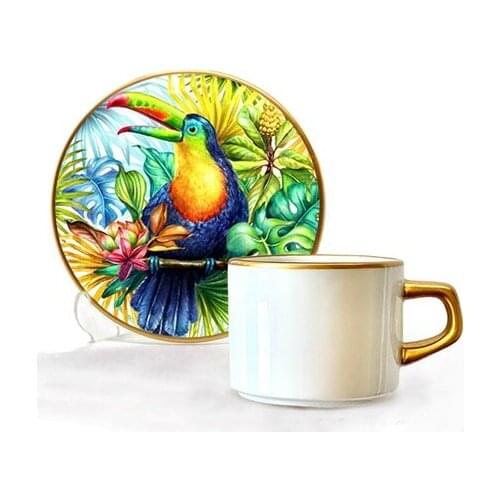 Asaf Tea Cup Set 12 Pieces Toucan