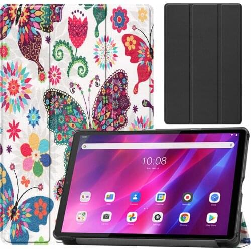 Pattern Flip Funda Auto Sleep Tablet Case for Lenovo Tab K10 X6C6 X6C6F X6C6X X6C6NBF Cover Coque PU Leather Stand Hard PC Shell