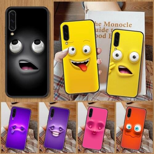 Funny face 3D Phone Case For Samsung Galaxy A 10 12 20E 21S 30 32 40 50 51 52 70 71 72 5 6 7 2016 2018 black fashion cover art