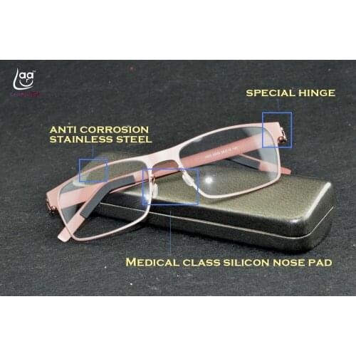 Clara Vida 2017 designer stainless steel anti corrosion silicon nose pad men women pink black reading glasses +1 +1.5 +2 to +6