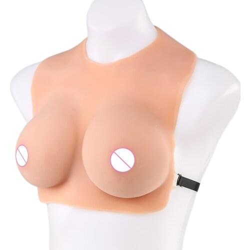 D Cup 1700g Halfbody suit liquid silicone Breast Forms Boobs Tits for Crossdresser CD Drag Queen Large Fasle Boobs