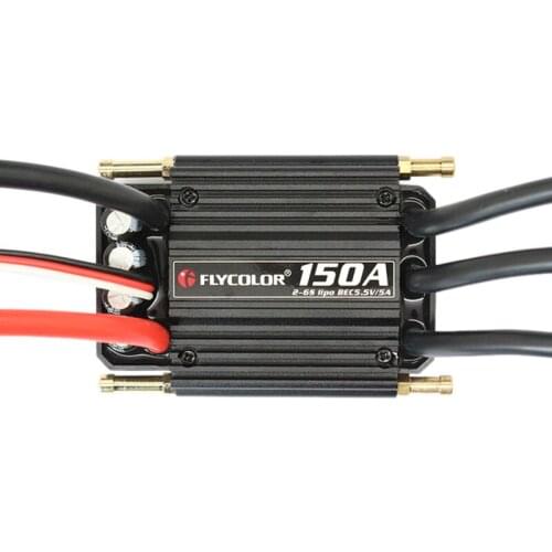 Flycolor 150A Brushless ESC for RC Boat 2-6S with 5.5V/5A BEC