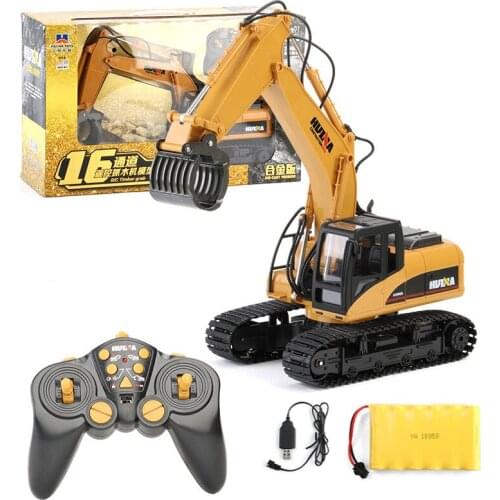 HUINA RC Toys 1/14 570 2.4G Radio Timber Grab Excavator Model Car Gifts Battery TH18053-SMT6