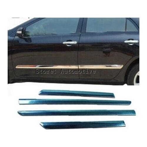 Stainless steel Side Door Body Molding Cover Trim For 2007-2013 for Toyota Corolla 07 08 09 10 11 12 13 4PCS