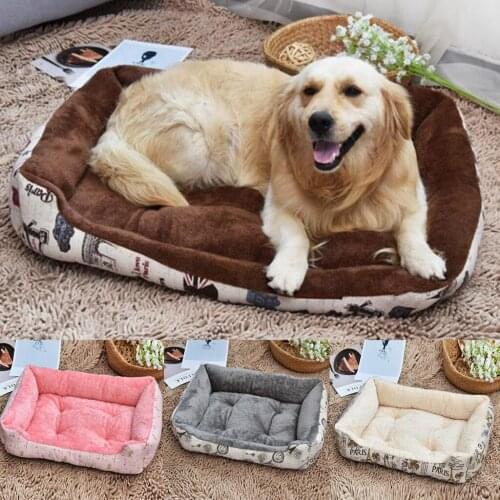 Pet dog bed Animal dog Cashmere House Sofa Puppy Kennel Cat Litter pet cat Mats big dog bed cat kennel Plush mat Pet Supplies