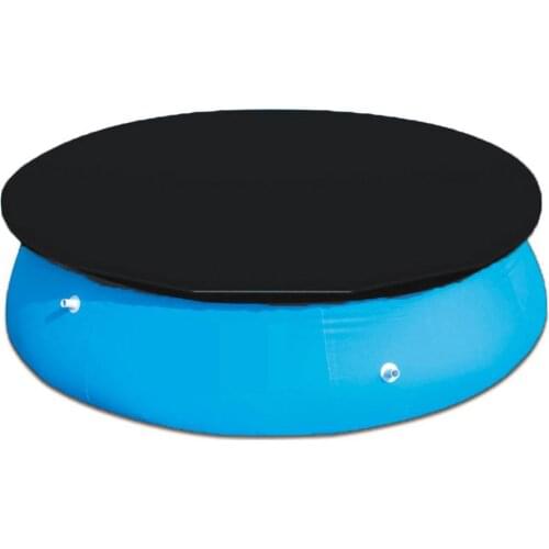 Round Swimming Paddling Pool Cover 244CM Black Tarpaulin Waterproof Swim Pool Tub Antidust Covers Outdoor Garden Pool Accessores