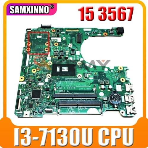 Akemy For Dell Inspiron 15 3567 Laptop Motherboard With SR3JY I3-7130U CPU CN-07D5J9 7D5J9 DDR4
