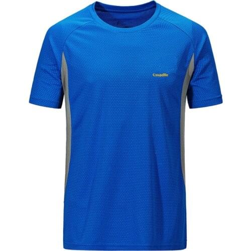 Outdoor mens tshirt Summer Sports quick-drying t-shirt fishing Running camping Hiking shirt