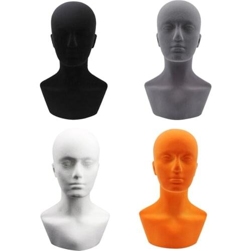 1 PC Male Styrofoam Foam Mannequin Manikin Head Model Hat Glasses Display Foam Mannequin Head Model Hat Wig Display Stand Rack