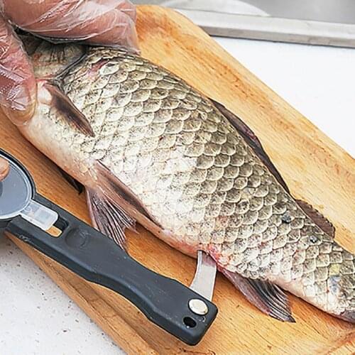 New Practical Fish Scale Remover Scraper Cleaner Kitchen Tool Peeler 1 Pcs Scraping Fish Cleaning Tool Lid Kitchen Accessories