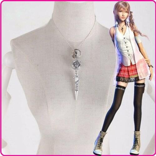 Final Fantasy XIII FF13-2 SERAH FARRON Engagement Necklace Pendant Couple Lovers Jewelry Gifts Resin Necklace With Chain