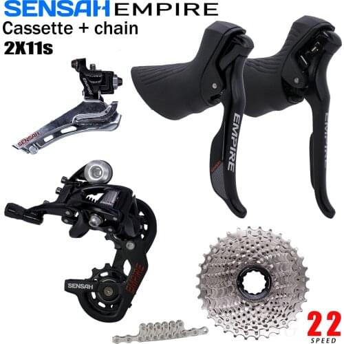 SENSAH EMPIRE 2x11 Speed Groupset Shifter + Rear Derailleurs + Front Derailleurs Cassette For Road Bike Bicycle UT 105 R7000 New