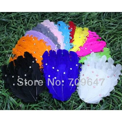 Feather Pad!10-15cm/4-6inch Multicolor Curly Goose Feather Pad -Goose Feathers,6Colours for Choice,Plume