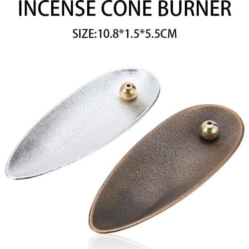 Incense Holder Zinc alloy For Incense Burner Plate Bronze Stick Cone Incense Plate for Home Decors Ornaments