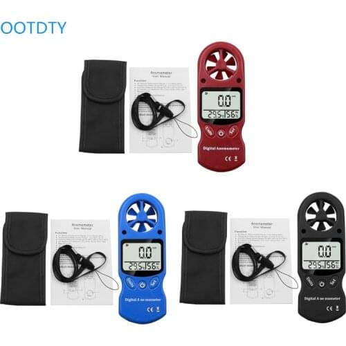 Handheld LCD Display Digital Anemometer Wind Speed Meter Hygrometer Thermometer Air Flow Velocity Gauge Temperature Tester