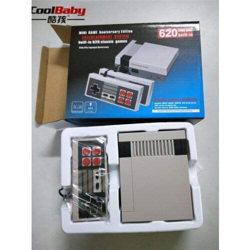 DHL 10pcs/lot Childhood Mini TV Game Console 8 Bit Video Game Console Player Built-in 620 Games Handle Controlle Optional AV OUT