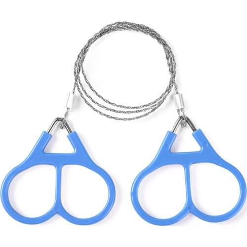 Wire Saw Outdoor Camping Hiking Pocket Saw Travel Emergency Survive Tool Stainless Steel Wire Kits with Finger Handle