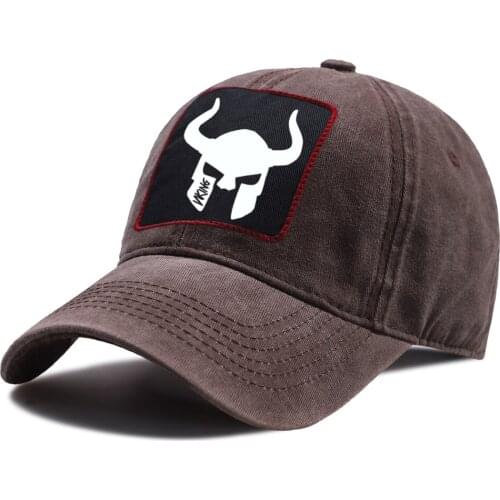 Adjustable Unisex Snapback Hat Vikings Fashion Print Hip Hop Baseball Caps Summer Sunscreen Riding Hats Cotton Unisex Sport Cap