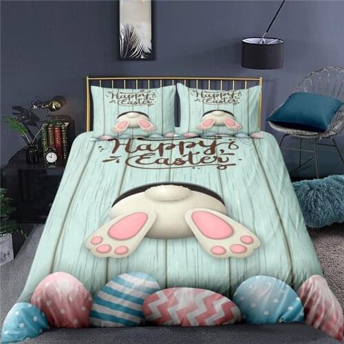 Luxury 3D Easter Painted Egg Print Home Living Comfortable Duvet Cover Pillowcase Bedding Set Queen and King EU/US/AU/UK Size