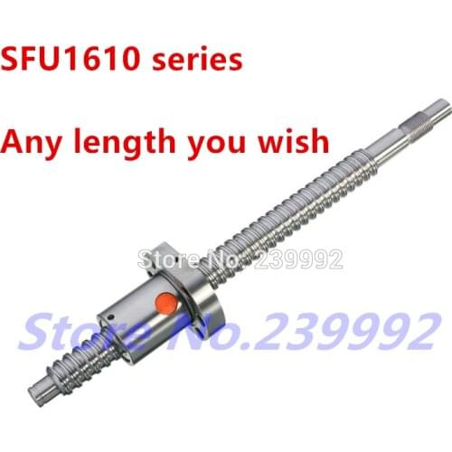 SFU1610 200 250 300 350 400 450 500 550 600 650 mm C7 ball screw with 1610 flange single ball nut BK/BF12 end machined