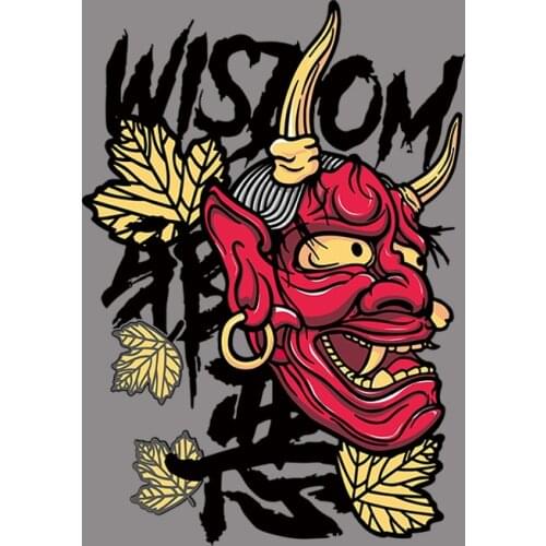 Cool punk style Japanese style clothing T-shirt printing heat transfer DIY decoration boys solid color sweater stickers