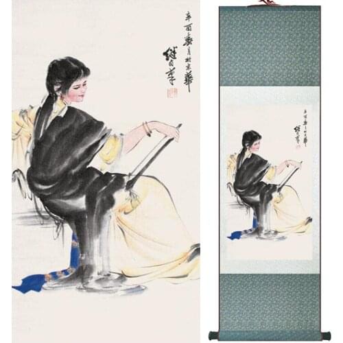 Traditional Chinese art painting Silk scroll painting Chinese wash painting Chinese wash painting 051211