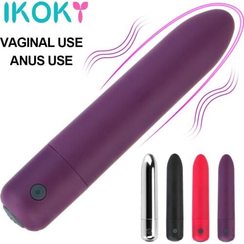 IKOKY Powerful Dildo Vibrator Clitoris Stimulator Mini Bullet Vibrator Sex Toys for Women Strong Vibration 10 Speed G-spot