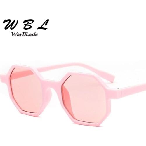 WarBLade Women Fashion Sunglasses Brand Small Frame Polygon Sunglasses Multicolor Frame Vintage Octagon Sun Glasses female
