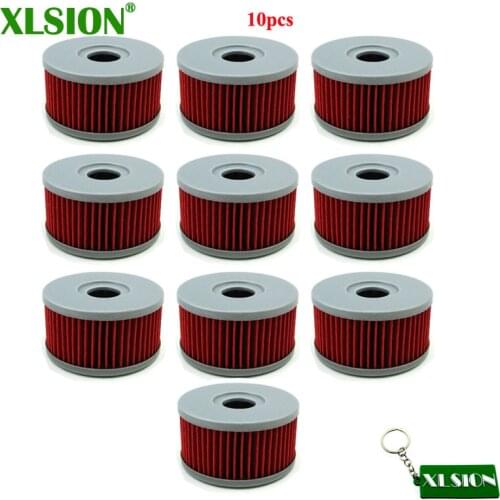 XLSION 10pcs Oil Filter For Suzuki Intruder Marauder 125 250 TU GZ GN DR Off Road DR350