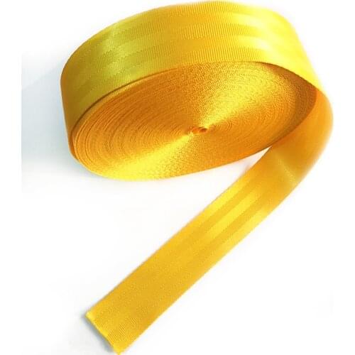 Yellow 3M-30M car seat belt webbing Car modified 3C standard certified child safety belt car accessories