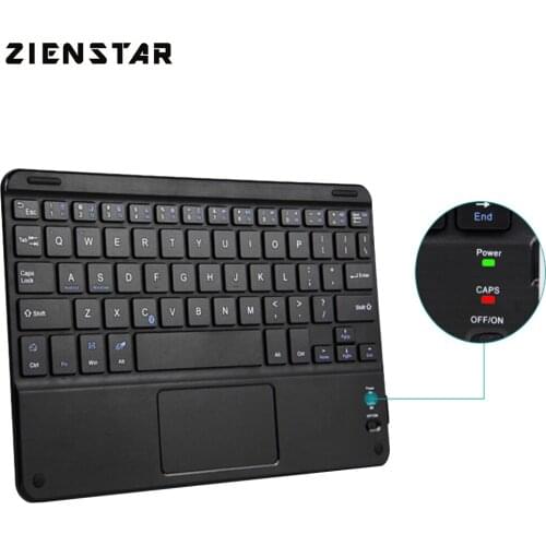 Zienstar 7inch Wireless Bluetooth Keyboard with Touchpad For PC Computer/ Samsung Tab/Windows Tablet,Support Android/Win System