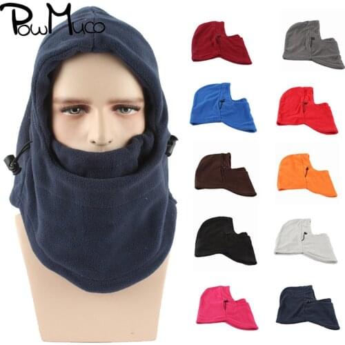 Powmuco Winter Outdoor Sports Windproof Snow Hats Fleece Breathable Caps Motorcycle Bicycle Warm Beanie Fishing Hiking Headwear