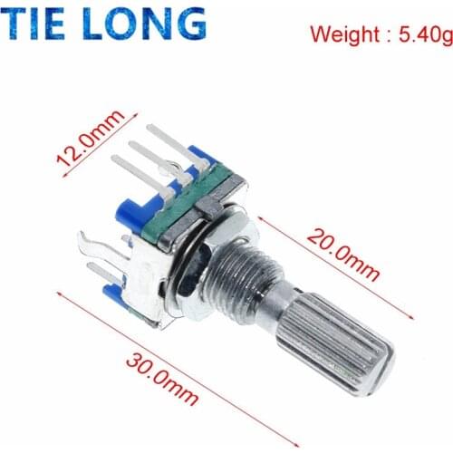1PCS Plum handle 20mm rotary encoder coding switch / EC11 / digital potentiometer with switch 5 Pin