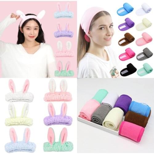 10pcs/lot Soft Warm Coral Fleece Hairband for Women Girl Wash Face Hair Holder Headbands Makeup Spa Yoga Turban Hair Accessories