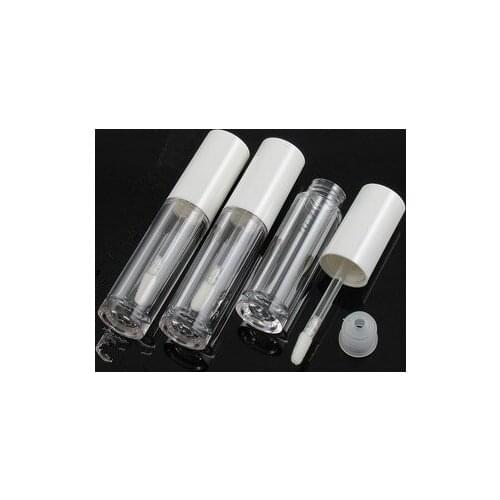 20pcs 5ml Lipgloss Tube Labial Circular Tubes Empty Lip Gloss Tube Plastic Body Lip Glaze Bottle For Female Perfume
