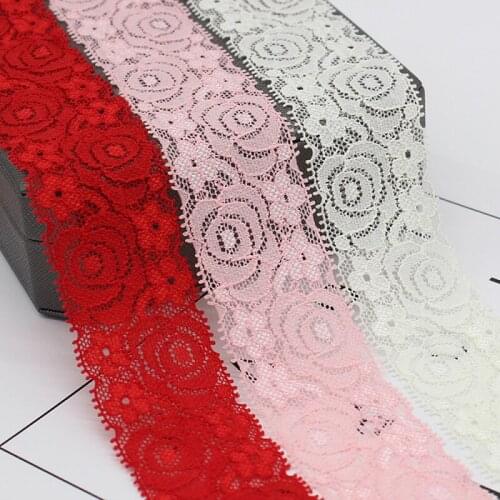 3Yards Elasticity Lace Trim DIY Handmade Crafts Quilting Women Dress Underwear Underpants Decoration Lacework Material