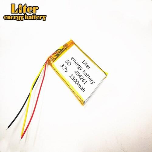 5pcs/lot 3 line Good Qulity 3.7V,1500mAH,454261 Polymer lithium ion / Li-ion battery for TOY,POWER BANK,GPS,mp3,mp4