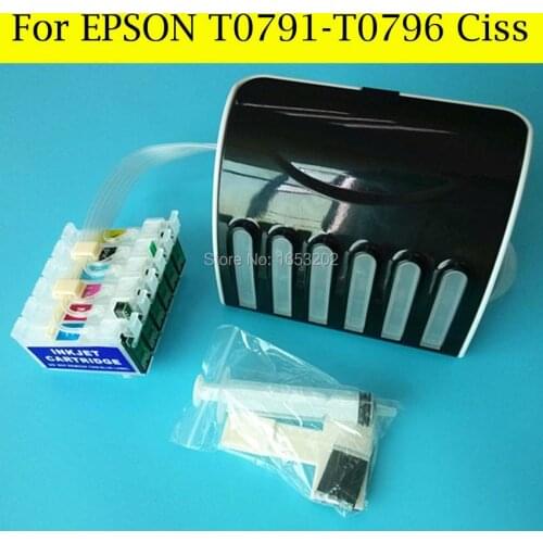 6 Color/Set Continuous Ink Supply System For Epson 1500W P50 1400 PX650 PX660 RX285 RX585 RX685 RX560 Ciss