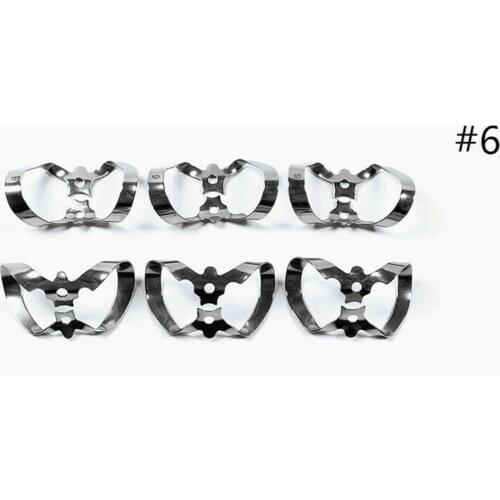#6 Dental Rubber Dam Sheets Clamp Clip Clamps Stainless Steel