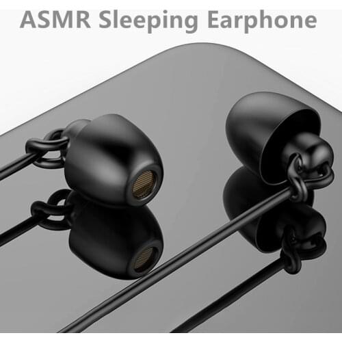 ASMR Sleeping Earphone Hifi Soft Silicone Side Sleep Soundproofing Without Pressure In-Ear Mobile Phone Headset With Microphone