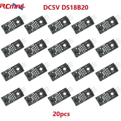 20Pcs DS18B20 Digital Signal Output Temperature Measurement Module Detection Sensor for Arduino DC 5V 18B20