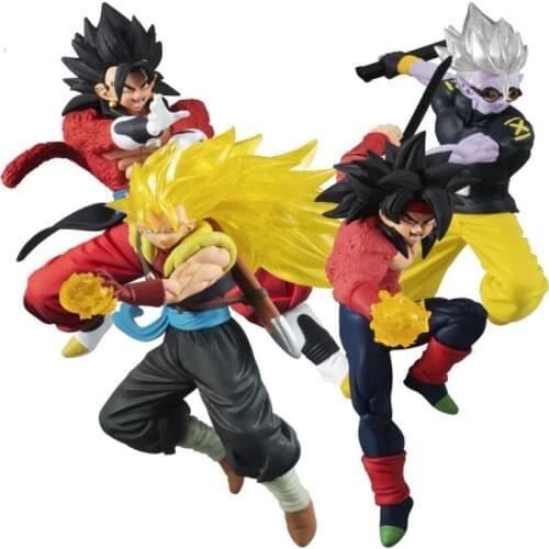 BANDAI Genuine Dragon Ball Action Figure Vegetto Burdock Super 3 Gohanks Dragon Ball Hero HG VS13