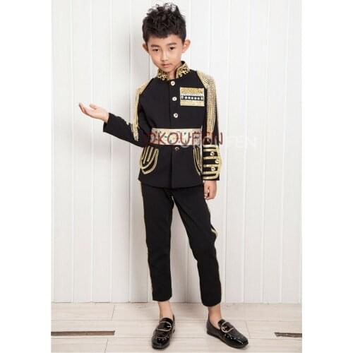 Customized( Adult or kid size)High quality handmade Stage show performance costumes nightclub singer dance suits