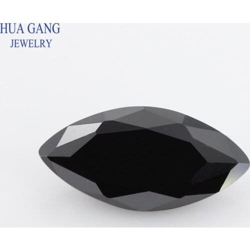 5A Black Marquise Shape Brilliant Cut CZ Stone Synthetic Gems Cubic Zirconia For Jewelry Size 1.5x3~10x20mm Free Shipping